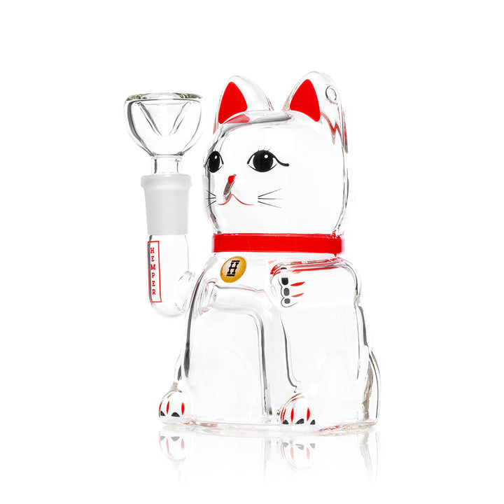 Hemper Lucky Cat Glass Water Pipe