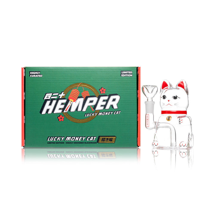 Hemper Lucky Cat Glass Water Pipe