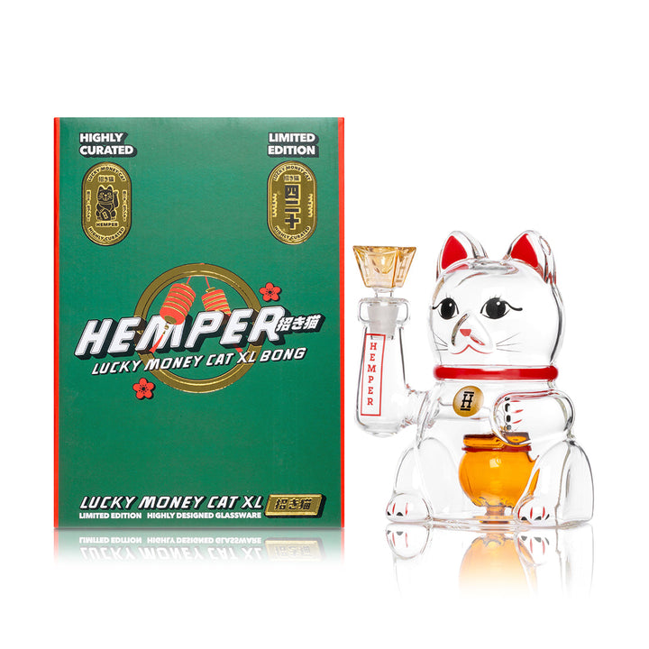 Hemper Lucky Cat Glass Water Pipe