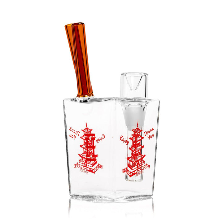 Chinese Takeout Style Glass Water Pipe