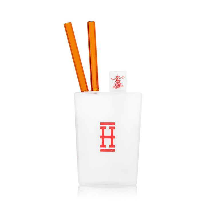 Chinese Takeout Style Glass Water Pipe