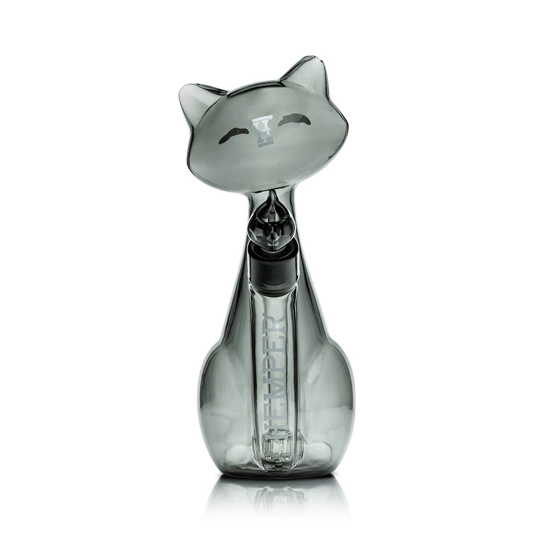 Alley Cat Themed Borosilicate Glass Water Pipe