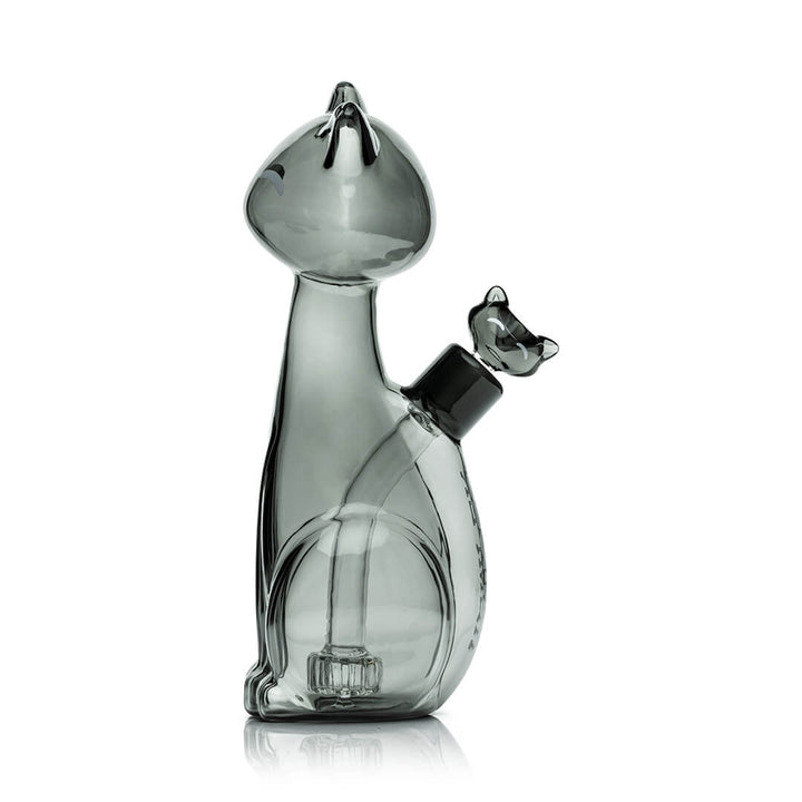 Alley Cat Themed Borosilicate Glass Water Pipe