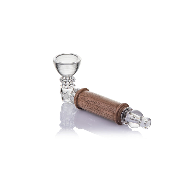 Alpine Creek Glass Hand Pipe with Wood Accents