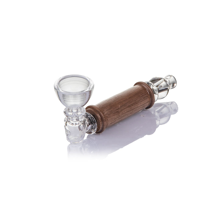 Alpine Creek Glass Hand Pipe with Wood Accents