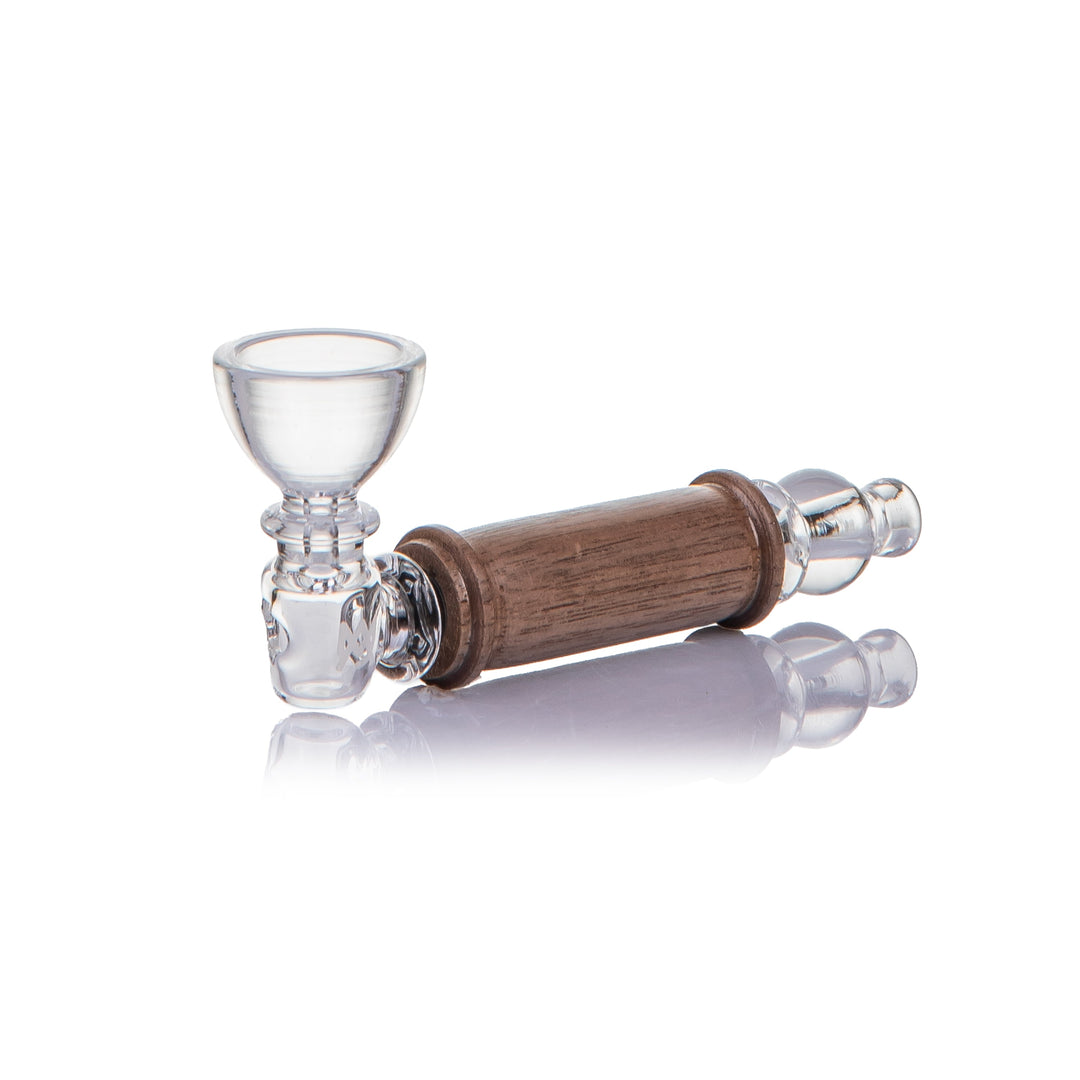 Alpine Creek Glass Hand Pipe with Wood Accents
