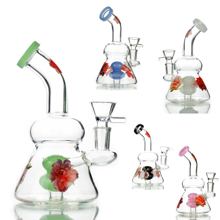 7’ Flower Water Pipe With 14mm Male Bowl