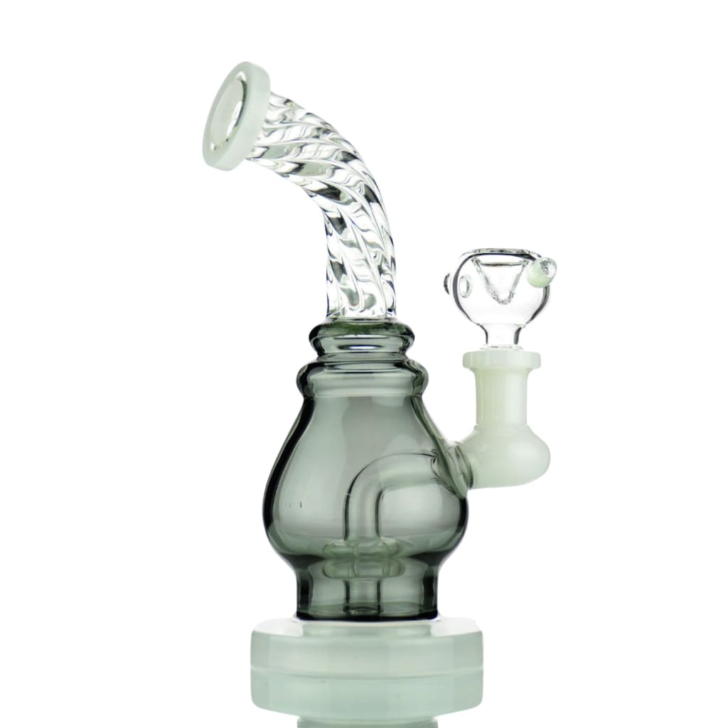 7" Water Pipe With Twisting Neck And Round Shower,14mm Male Bowl