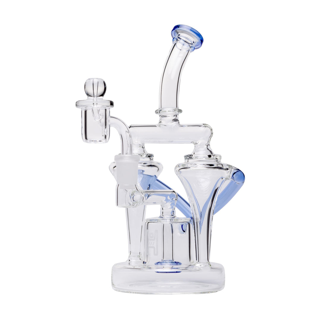 Compact Dual Recycler Dab Rig with Oil Catch