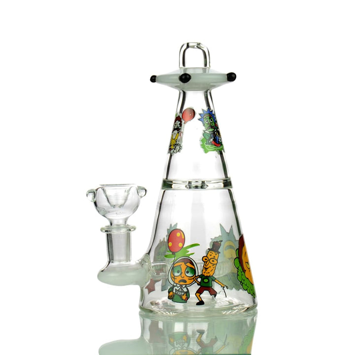 8’ Ufo Bong Water Pipe With 14mm Male Bowl