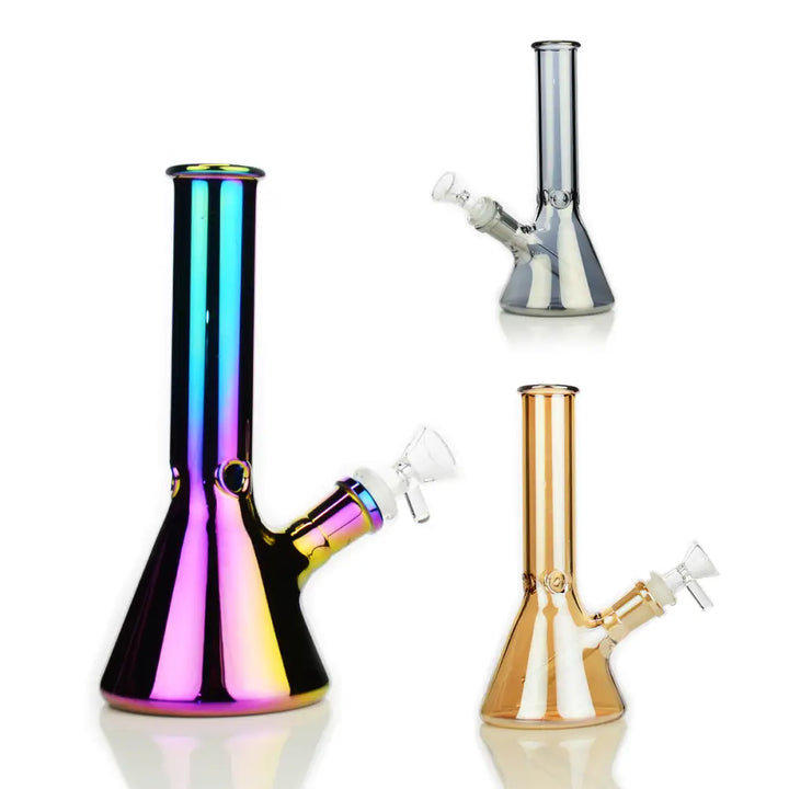 8" Electro Plated Beaker product photo – Mile High Glass Pipes