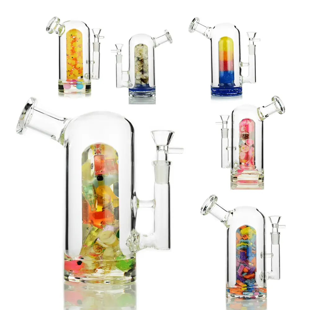 8" Jelly Shower Water Pipe with 14mm Male Bowl product photo – Mile High Glass Pipes