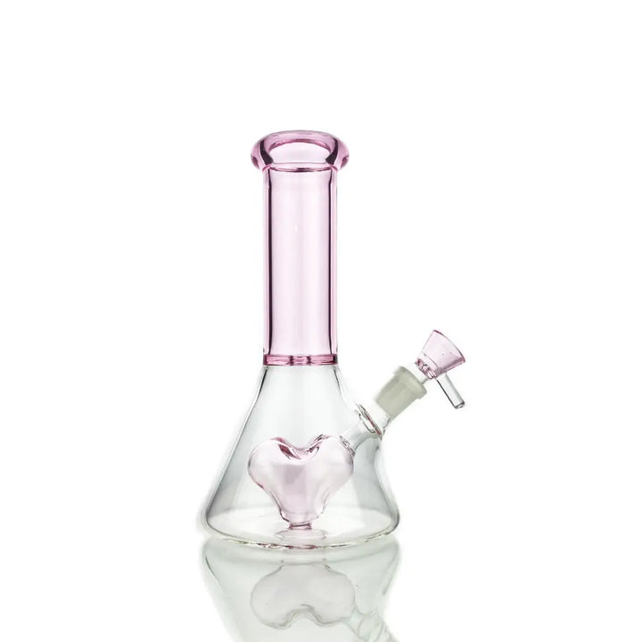 Pink Heart Beaker Shower Water Pipe Bong