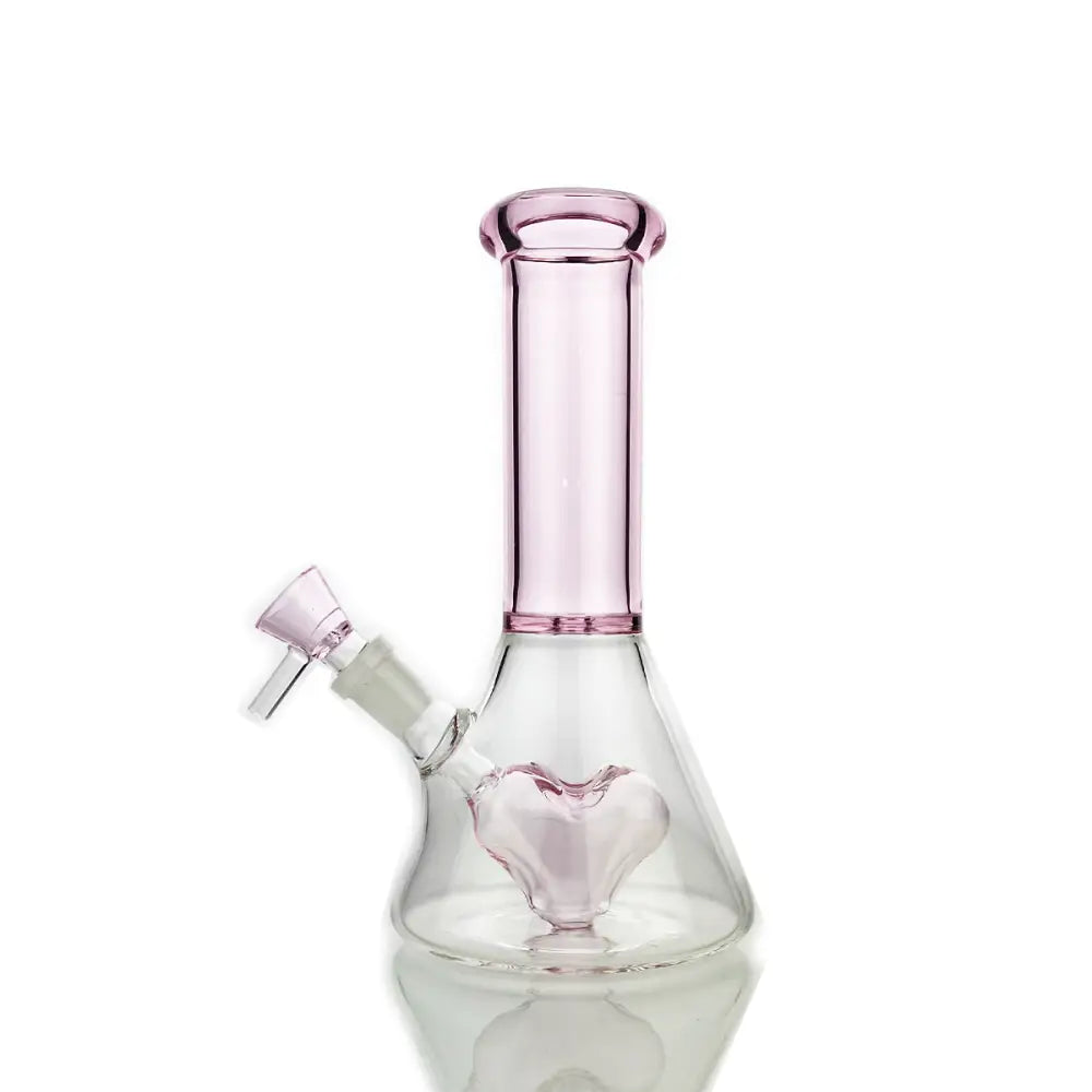 Pink Heart Beaker Shower Water Pipe Bong