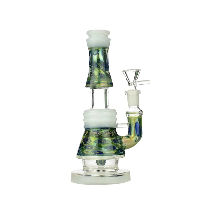 Gold Fume Glass Perc Water Pipe for Smooth Hits
