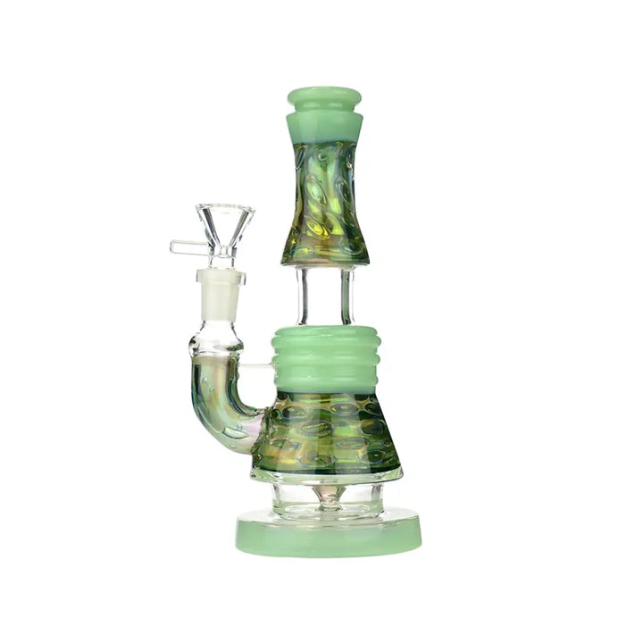 Gold Fume Glass Perc Water Pipe for Smooth Hits