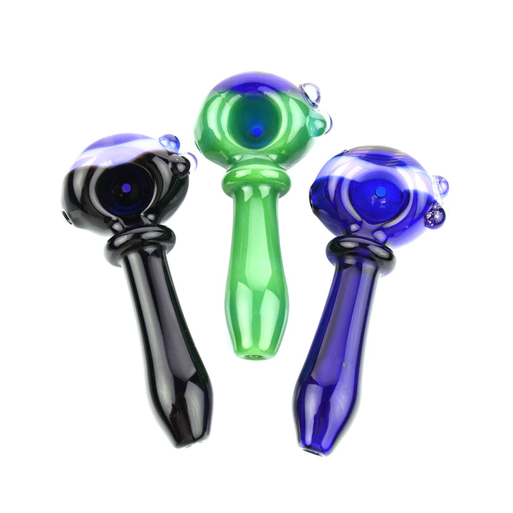 4.5 Inch American Tube Glass Hand Pipe with Fancy Head