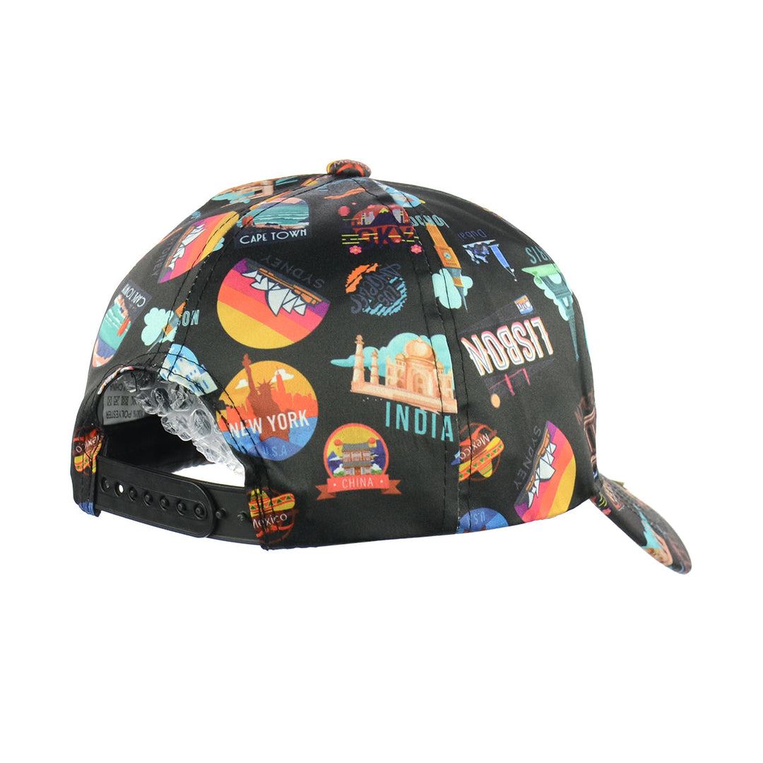 Black Baseball Snapback Hat: "Let's Go Everywhere"