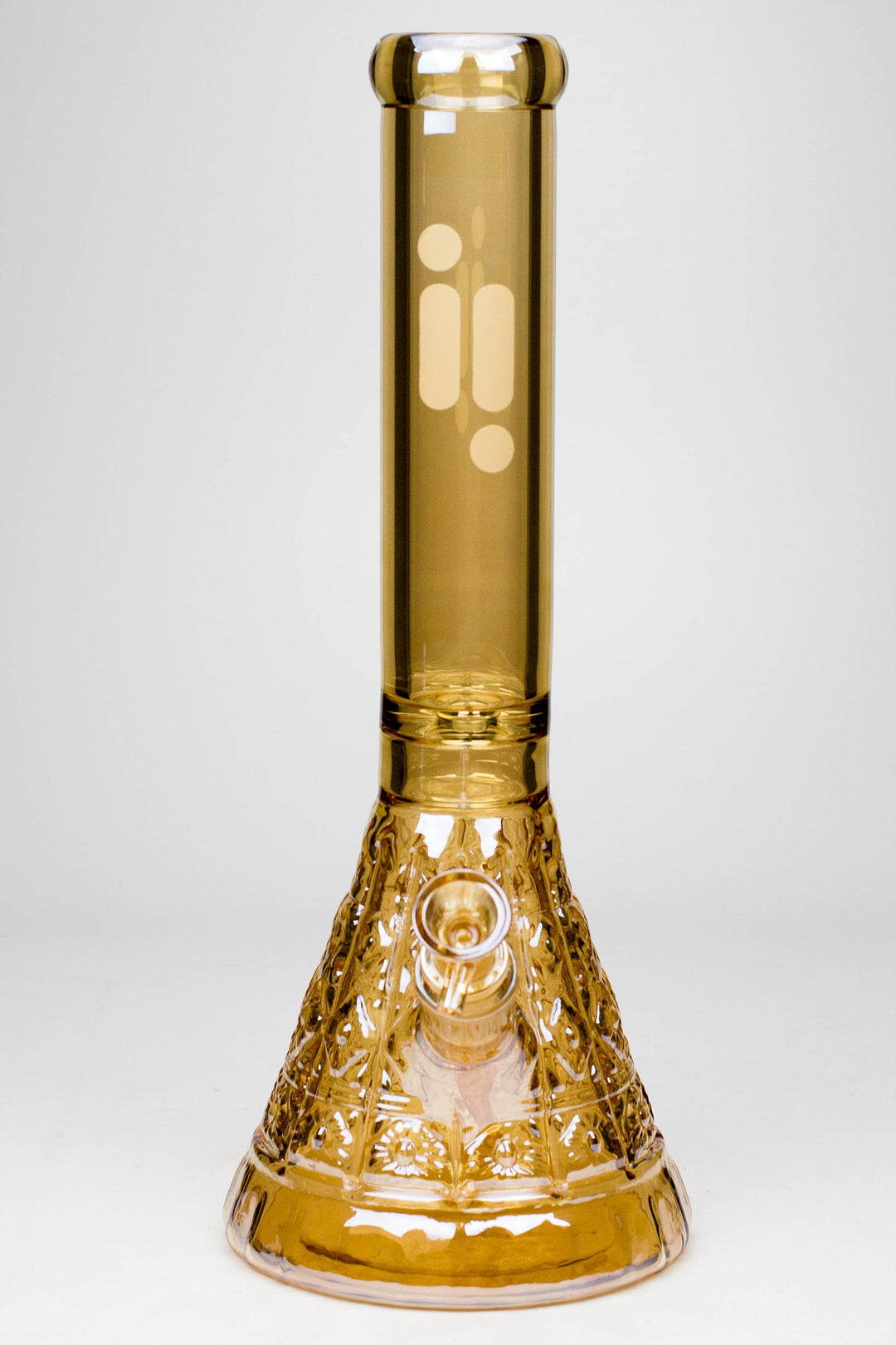 14" Infyniti embossed diamond beaker 7 mm glass water pipes_7
