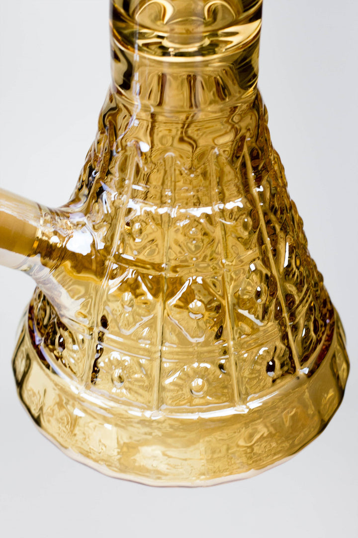 14" Infyniti embossed diamond beaker 7 mm glass water pipes_10