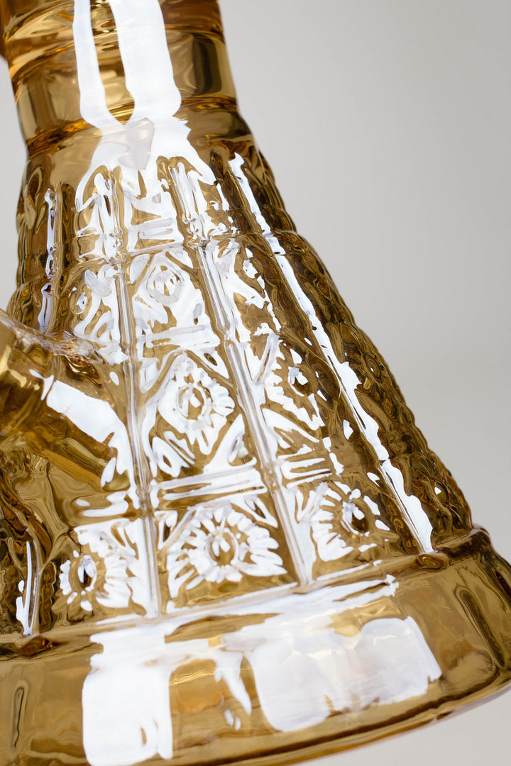 14" Infyniti embossed diamond beaker 7 mm glass water pipes_1