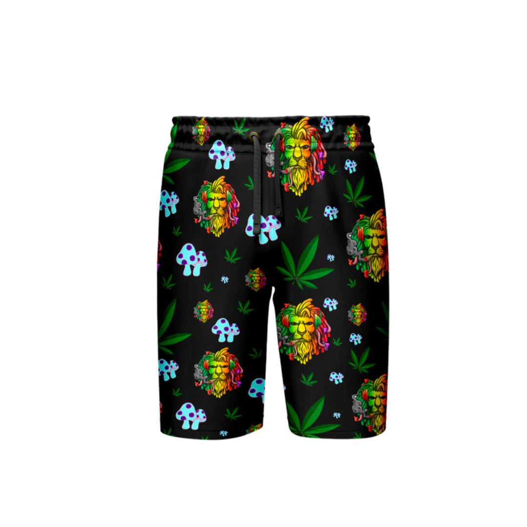 Lion Graphic Black Shorts - 5-Pack (M-3XL)