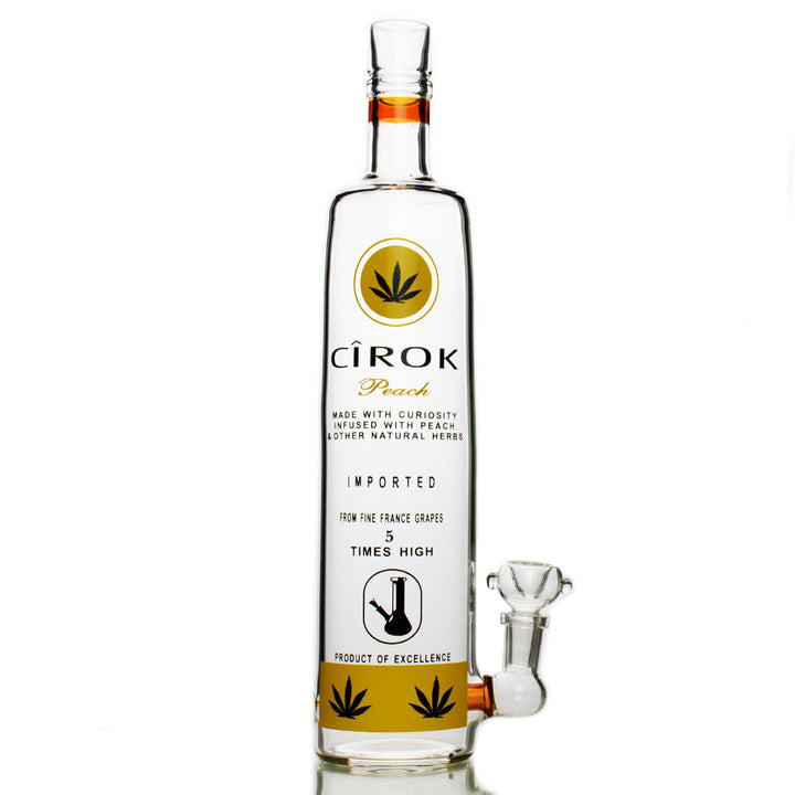 12in Vodka Bottle Style Water Pipe with 14mm Bowl and Banger