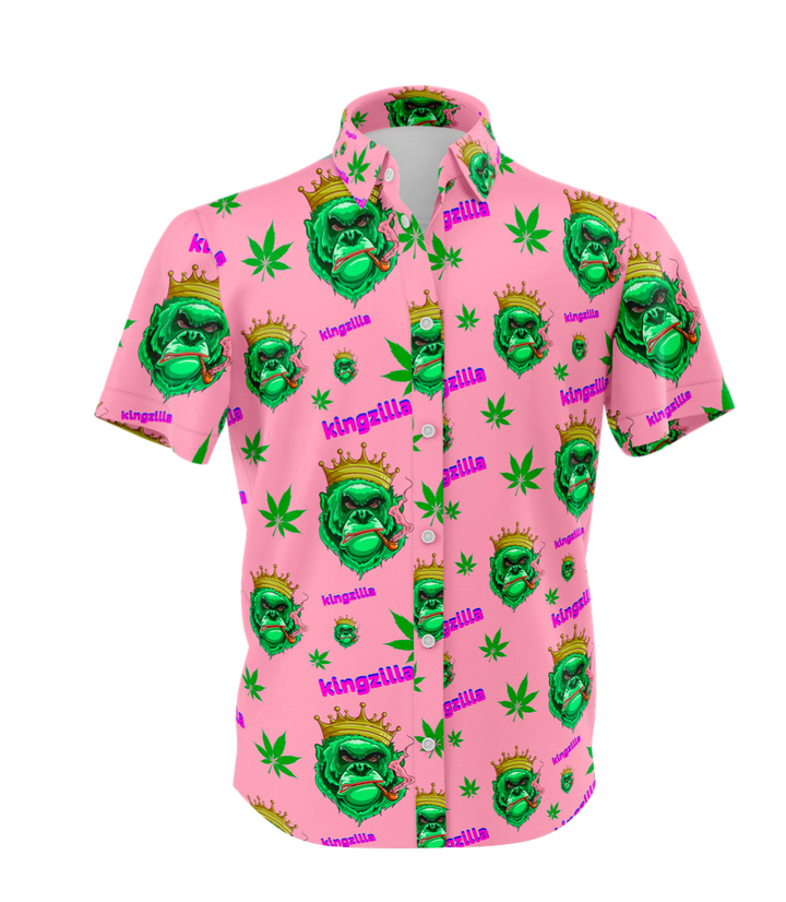 Kingzilla Pink Comfort Shirt & Shorts Set