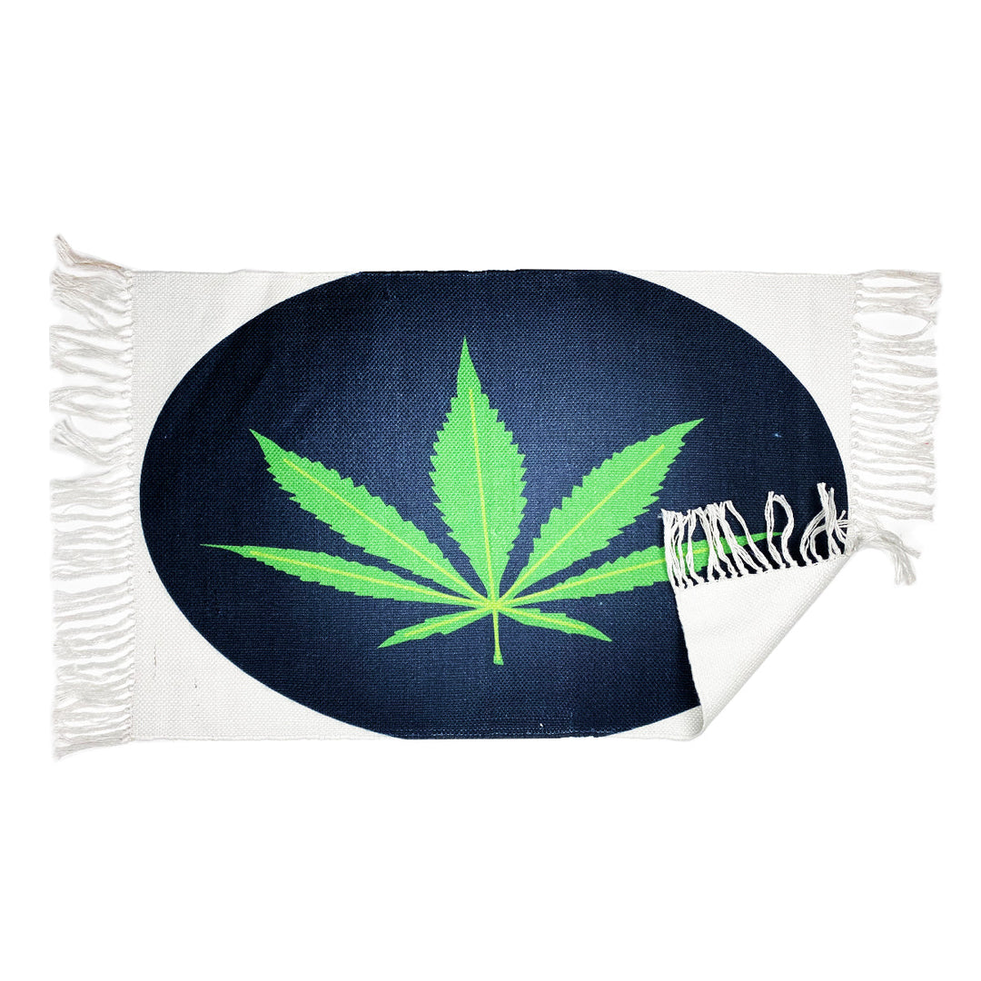 Leaf Design Doormat - Durable Pet Yarn 2x3ft