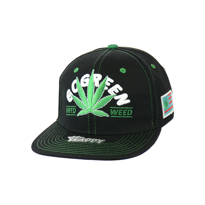 Embroidered Leaf Snapback Hat - Multiple Colors