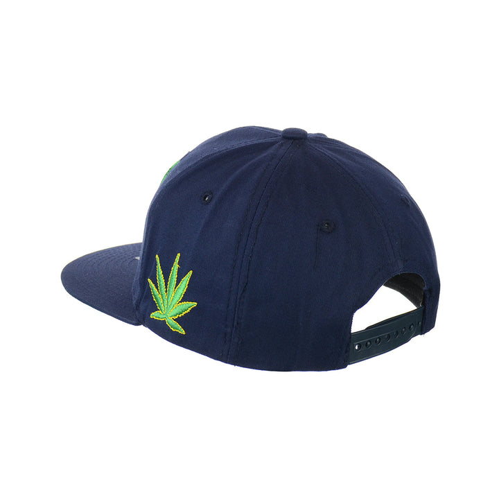 Embroidered Leaf Cotton Snapback Hat