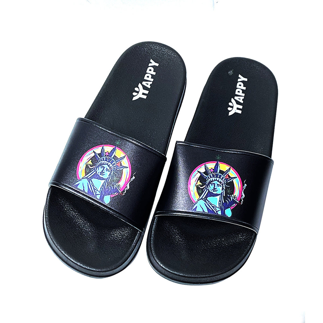 Assorted Print Slide Sandals - 4-Pack