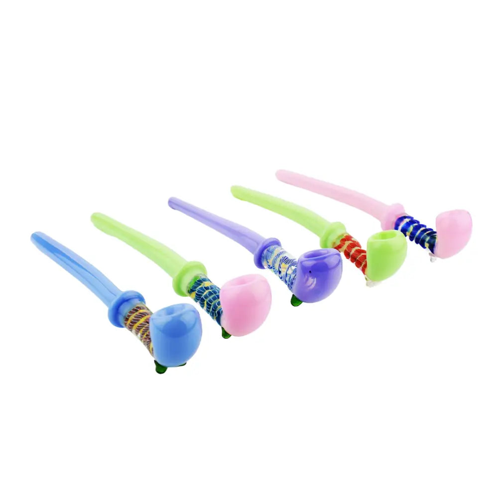 Twisted Glass Art Slime Sherlock Pipe for Easy On-the-go