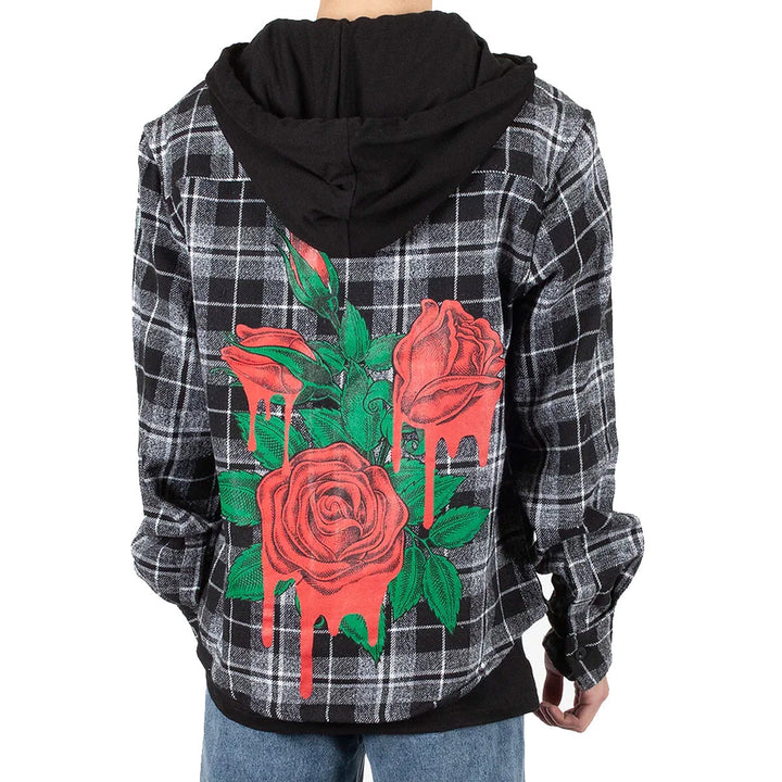 Drippin Rose Black/Grey Flannel Hoodie 5-Piece Set