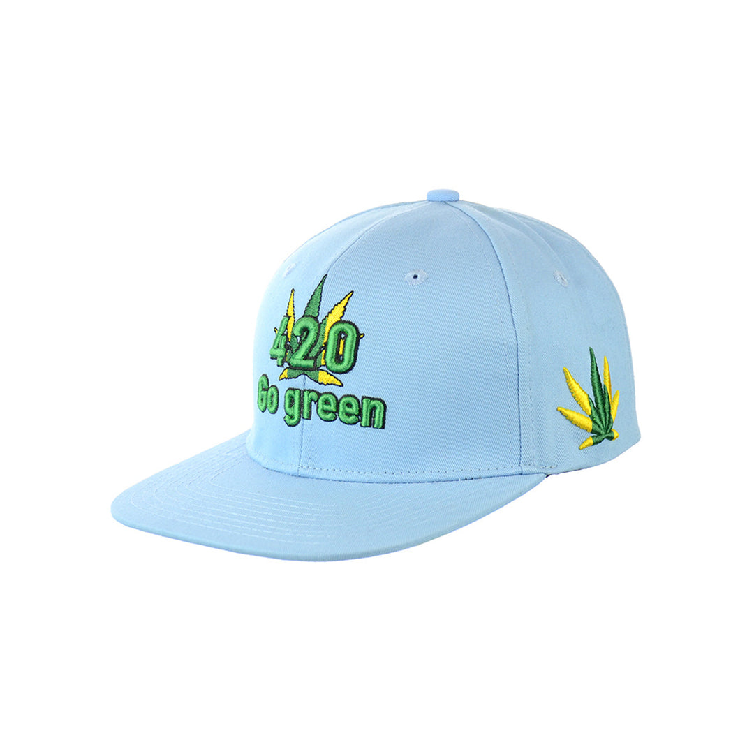 Eco Style Embroidered Cotton Snapback Hat