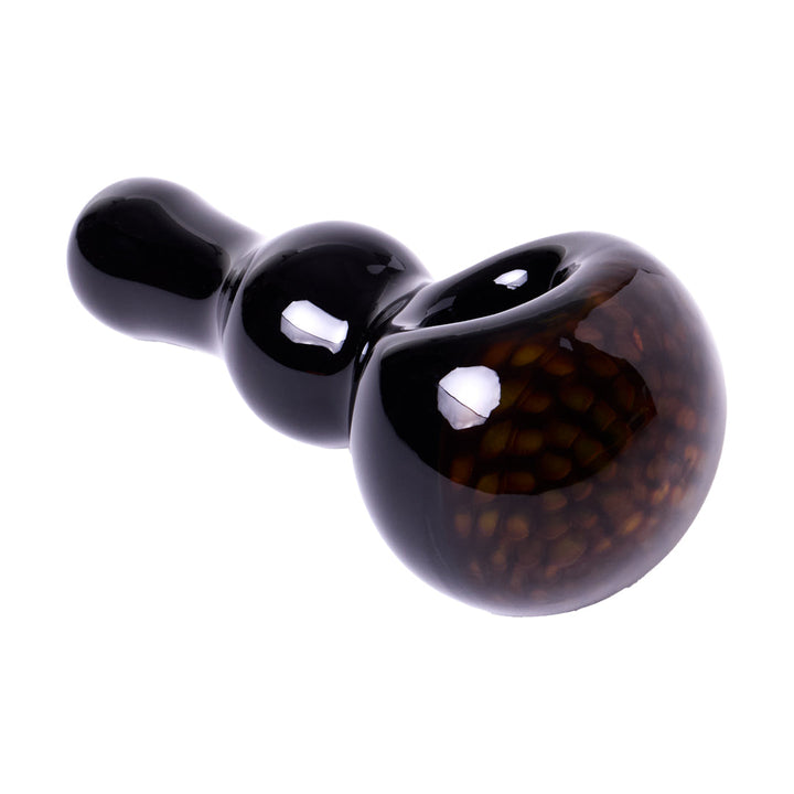 Textured Grip Bubble Body Glass Hand Pipe