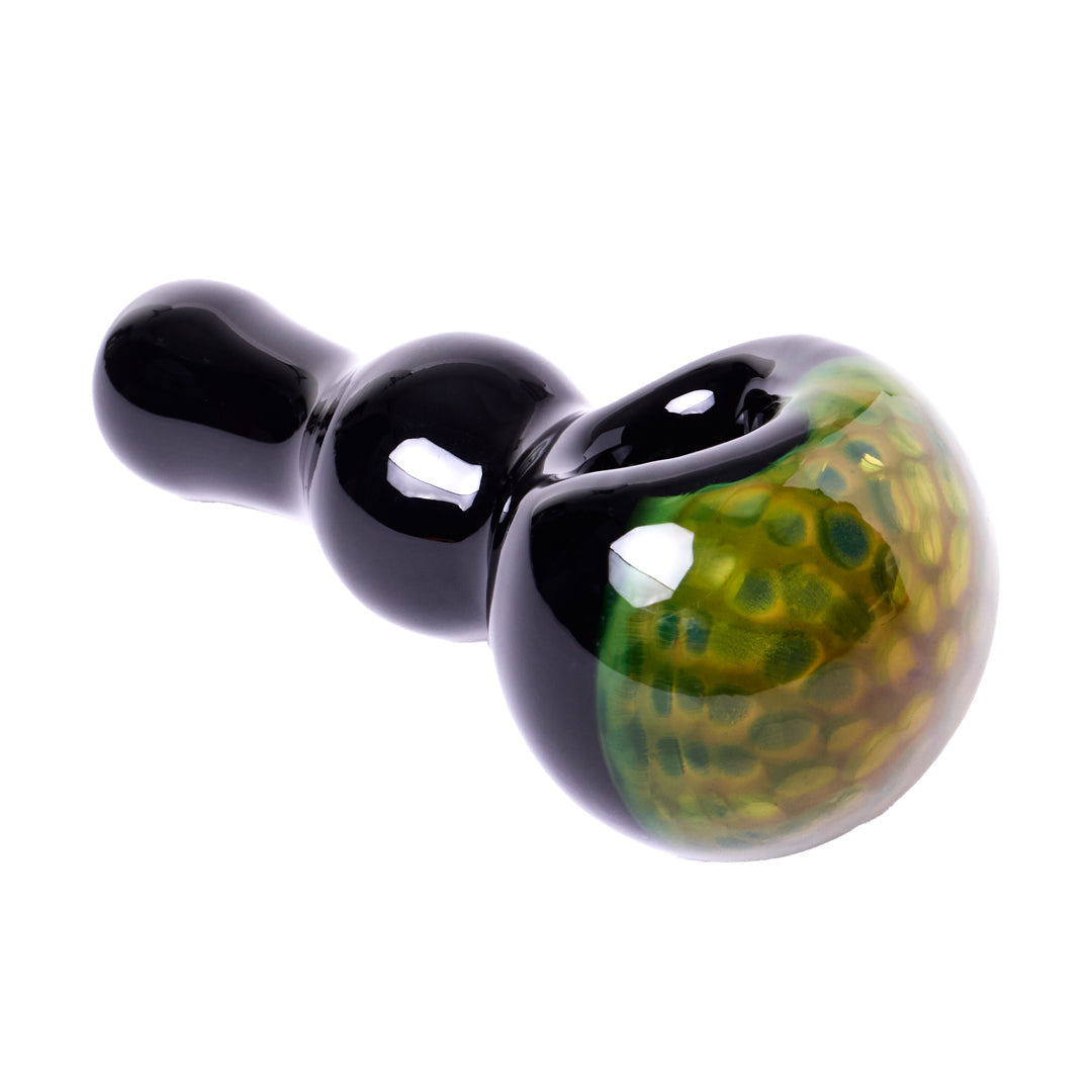 Textured Grip Bubble Body Glass Hand Pipe