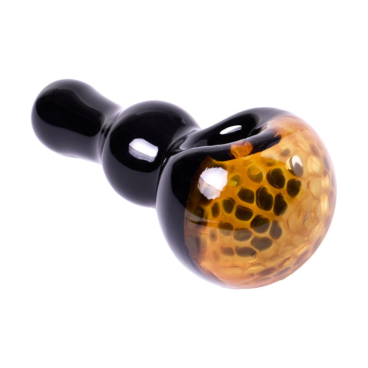 Textured Grip Bubble Body Glass Hand Pipe
