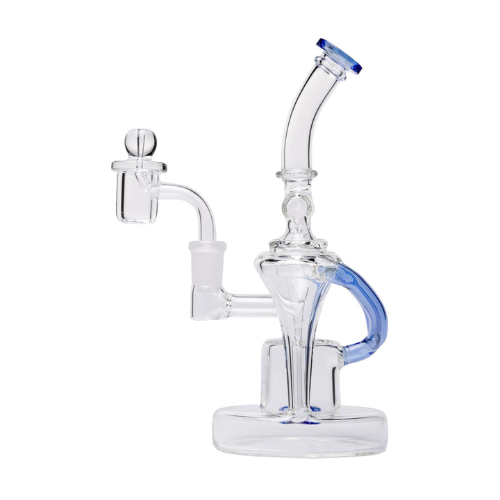 Compact Dual Recycler Dab Rig with Oil Catch
