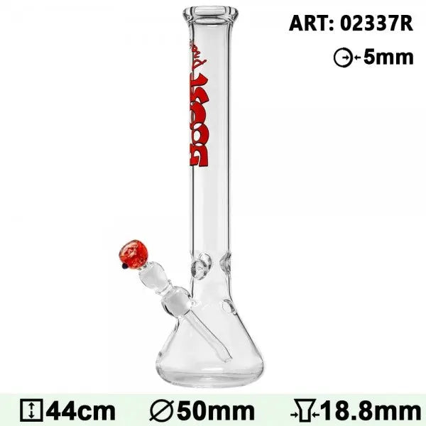 Boost | 17" Red Beaker Base Glass Water Pipe
