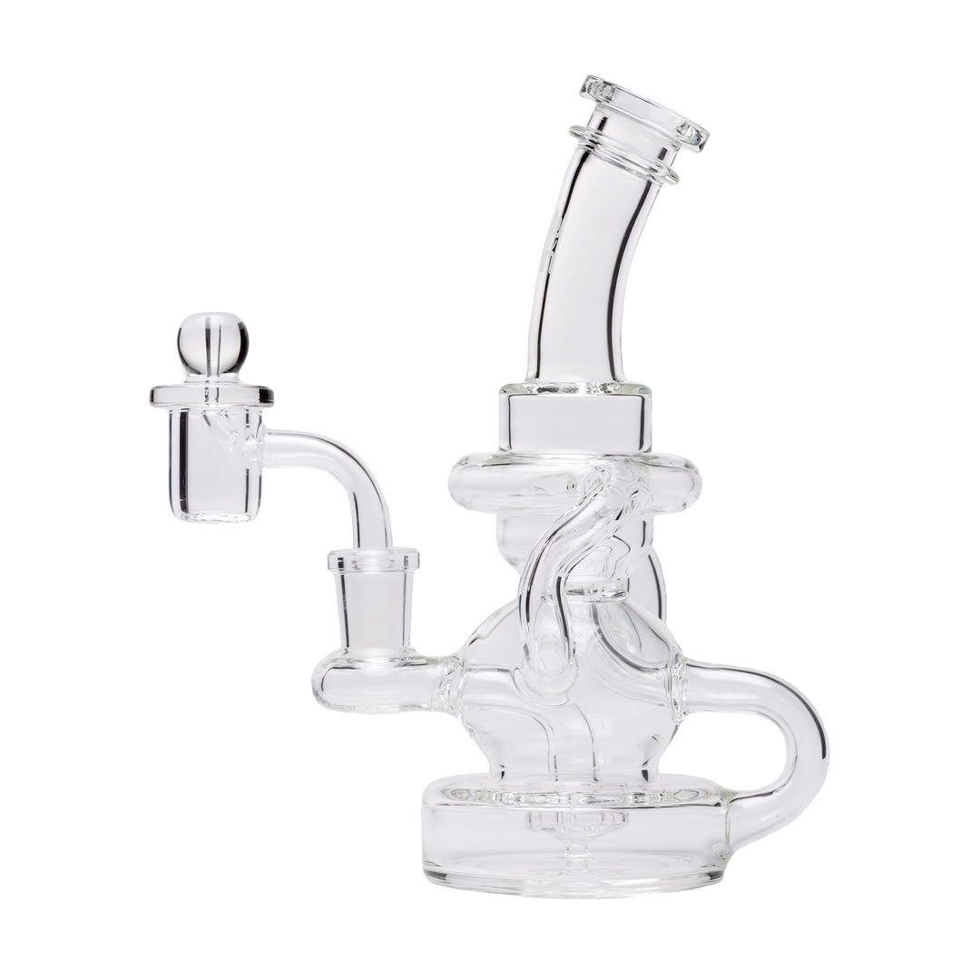 Stubby Klein Recycler Dab Rig with Quartz Banger