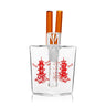 Chinese Takeout Style Glass Water Pipe