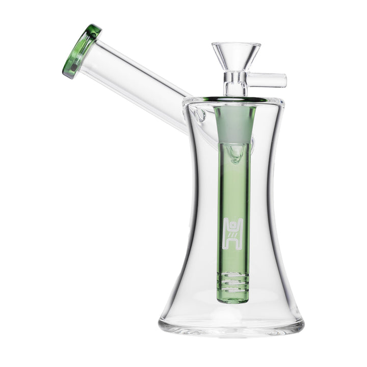 6-Inch Hourglass Bubbler with Sidecar Design