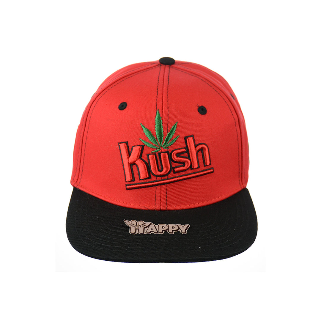 Embroidered Leaf Cotton Snapback Hat