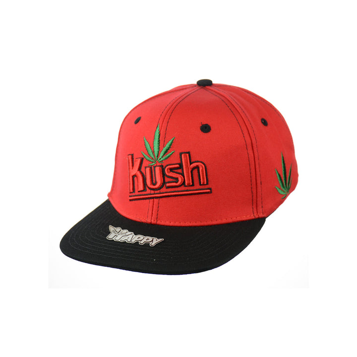 Embroidered Leaf Cotton Snapback Hat