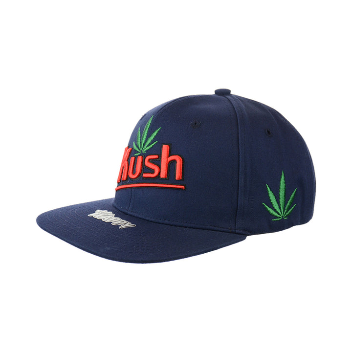 Embroidered Leaf Cotton Snapback Hat