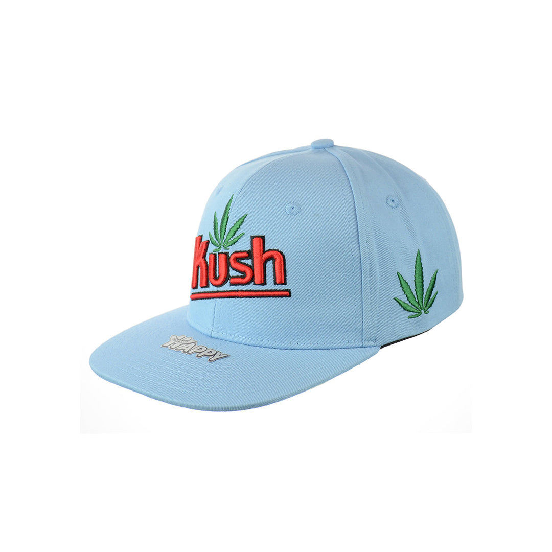 Embroidered Leaf Cotton Snapback Hat
