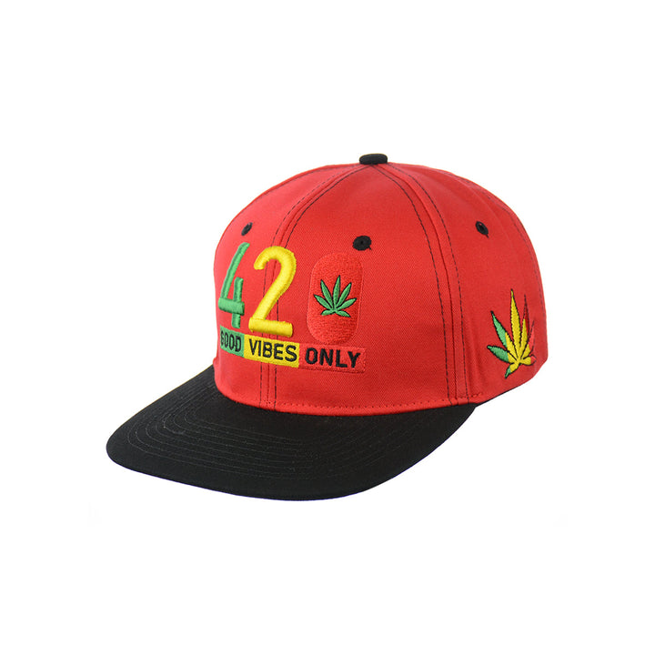 Comfort Cotton Good Vibes Embroidered Snapback