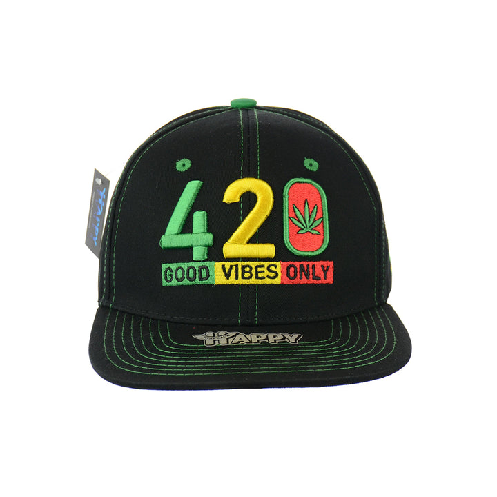 Comfort Cotton Good Vibes Embroidered Snapback