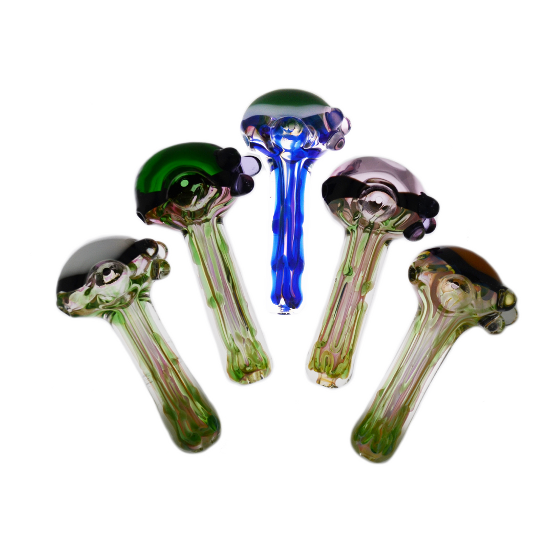 Zig Zag Gold Fume 4.5" Glass Spoon Pipe